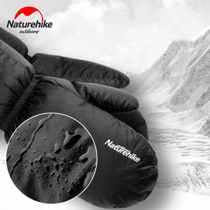 Пухові рукавиці Naturehike, чорні (NH18S022-T)