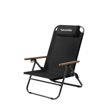 Розкладне крісло з регульованим нахилом Naturehike чорне (CNK2550JJ012)