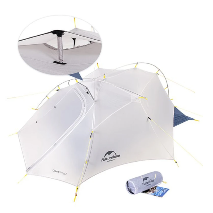 Двомісний намет Naturehike CloudUP-Wing 2 сірий (NH19ZP083)