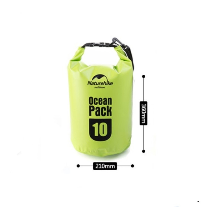 Водонепроникний мішок з ремінцем Naturehike 10 л, блакитний (FS15M010-J)