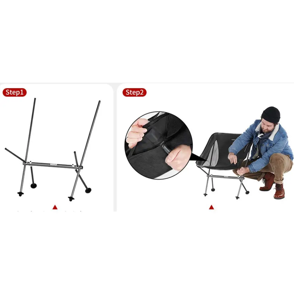 Рокладне красло Naturehike Stellaluna L04 чорне ромір M (CNK2450JJ015)