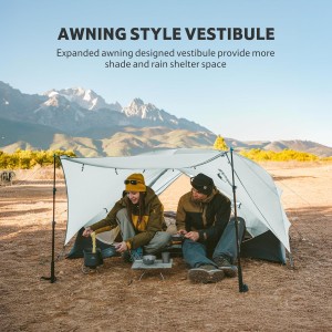 Двомісний намет Naturehike Mongar 2 UL Hiking Tent сірий  (CNK2550WS016)