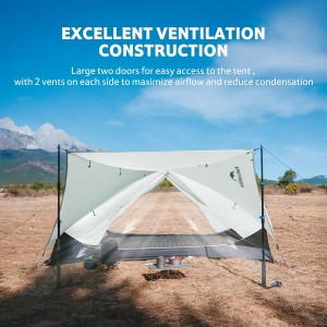 Двомісний намет Naturehike Mongar 2 UL Hiking Tent сірий  (CNK2550WS016)