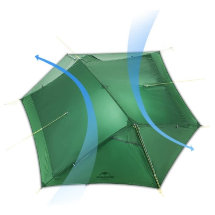 Двомісний намет Naturehike Force UL 2 зелений (NH20ZP080)
