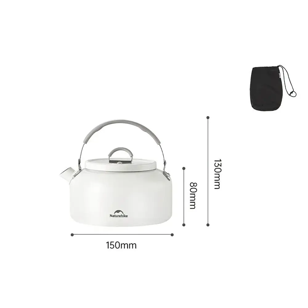 Чайник з керамічним антипригарним покриттям Naturehike 0,8 л, білий (CNK2450CF013)