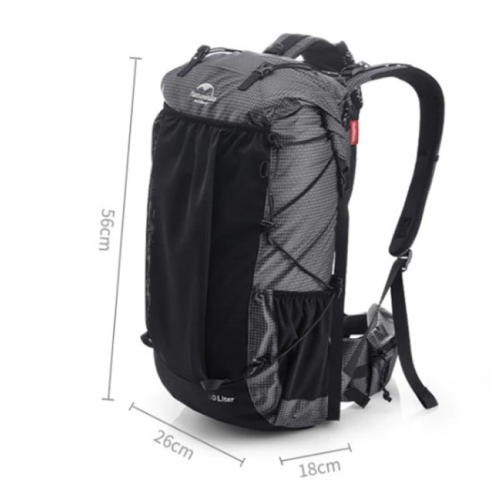 Рюкзак туристичний Naturehike 40 + 5 л чорний (NH20BB113)