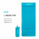 Килимок надувний Naturehike R-Value 3 розмір L, бірюзовий (NH18Q001-D)