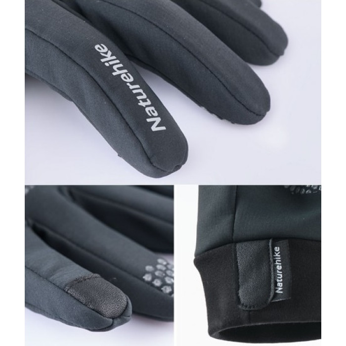 Зимові флісові Naturehike рукавиці розмір L сині (NH19S005-T)
