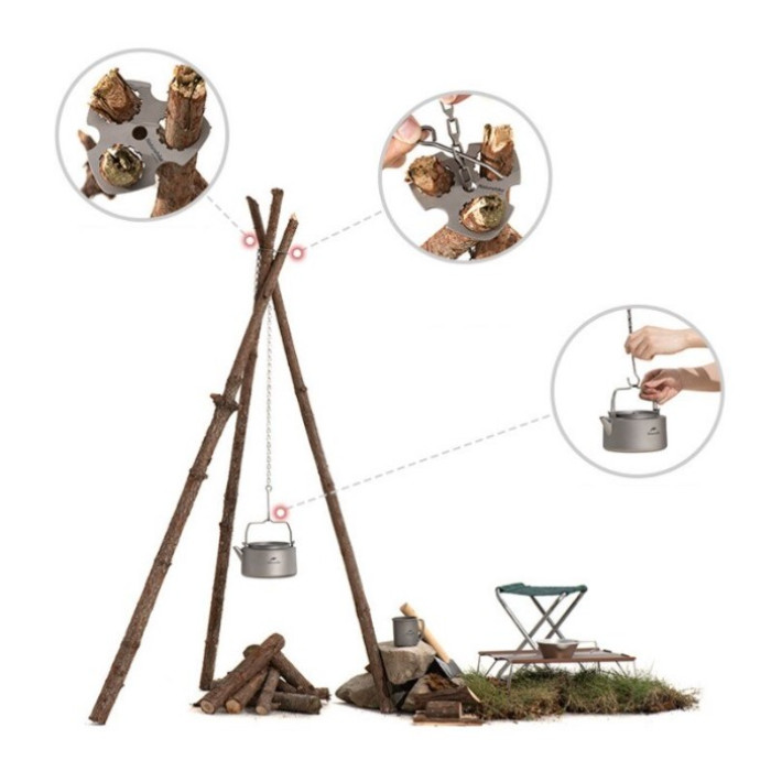 Титанова тринога для котла Naturehike (NH21SK003)