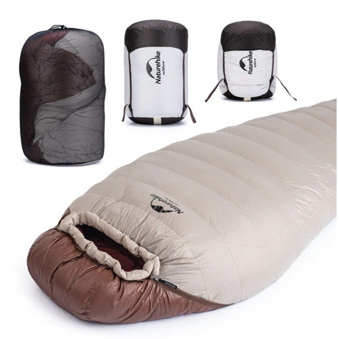 Спальник пуховий Naturehike Snowbird 2 розмір М бежевий (NH20YD001)