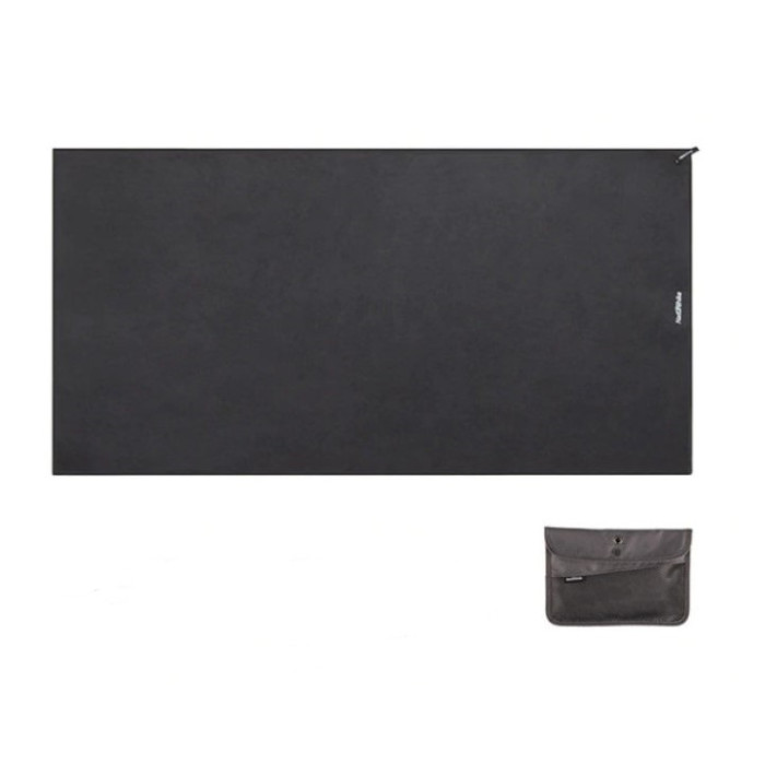 Рушник туристичний Naturehike 160 х 80 см чорний (NH20FS009)