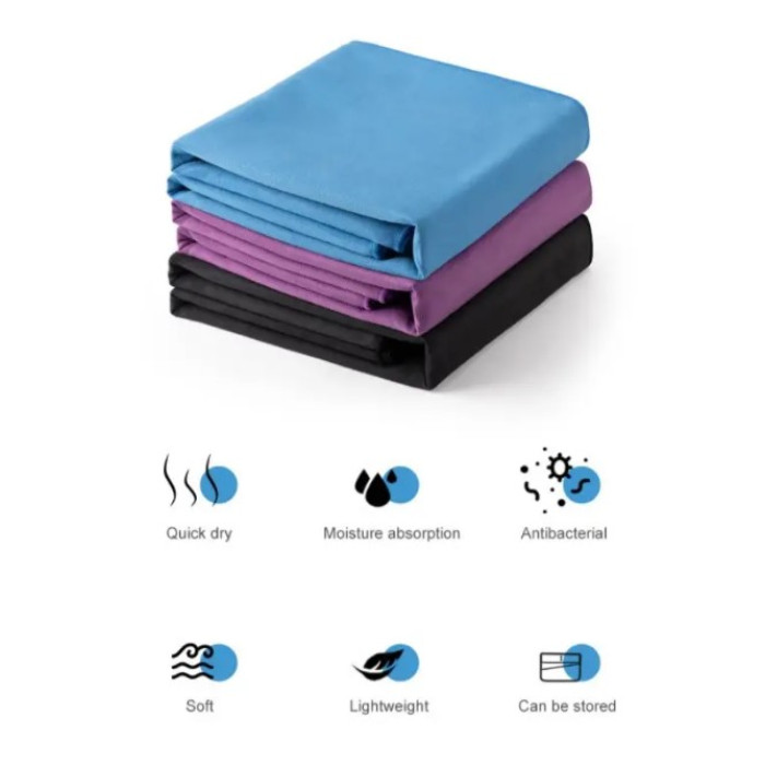 Рушник туристичний Naturehike 160 х 80 см чорний (NH20FS009)