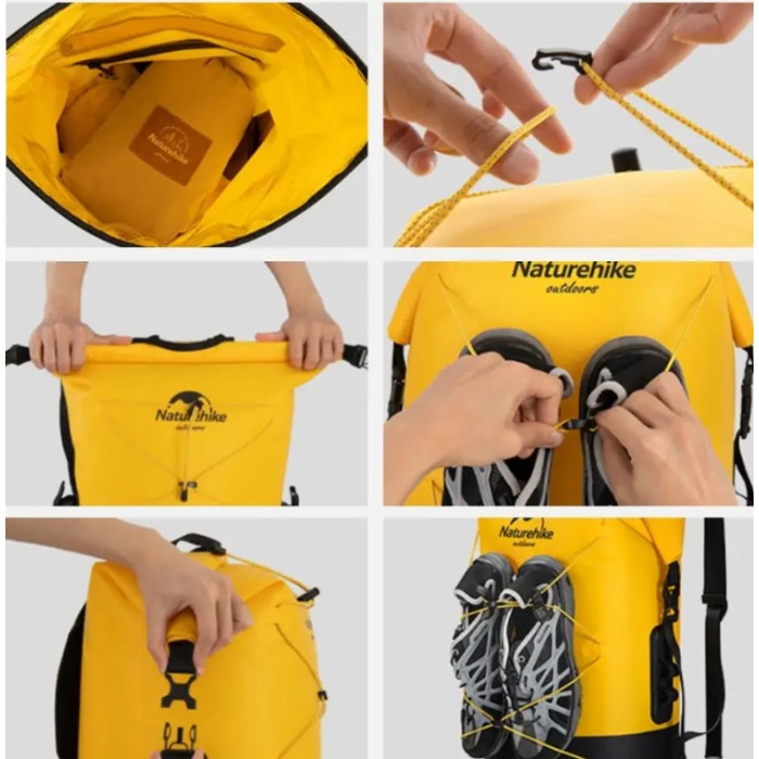 Рюкзак водонепроникний Naturehike 20 л, жовтий (NH21FSB04)