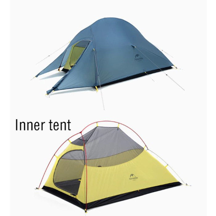 Двомісний намет Naturehike Cloud UP 2 20D нейлон синій (NH17T001-T)