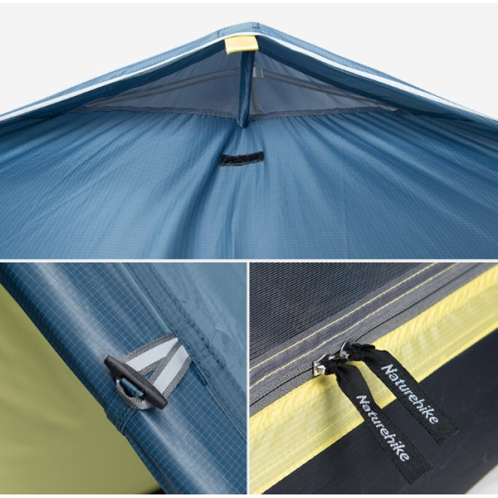 Двомісний намет Naturehike Cloud UP 2 20D нейлон синій (NH17T001-T)