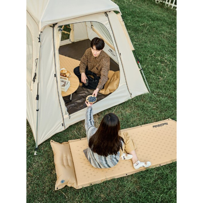 Килимок самонадувний Naturehike розмір 196 х 65 см бежевий (CNH22DZ012)