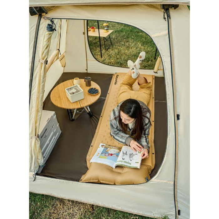 Килимок самонадувний Naturehike розмір 196 х 65 см бежевий (CNH22DZ012)