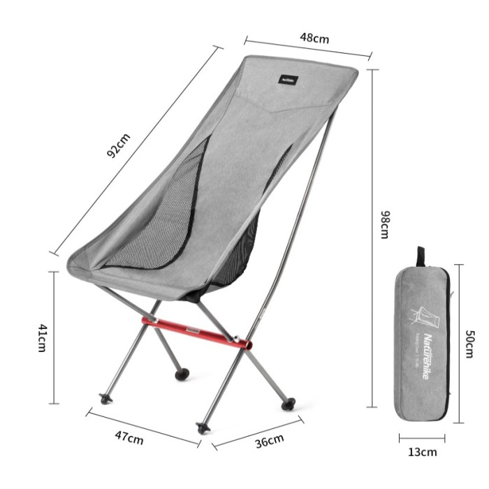 Розкладне крісло Naturehike YL06 сіре (NH18Y060-Z)