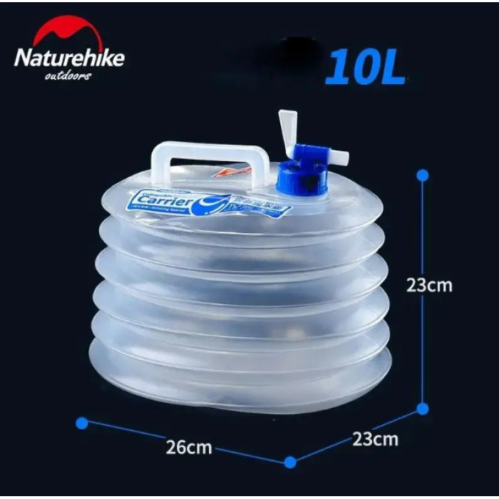 Складна каністра для води Naturehike об'ємом 10 л (NH14S002-T)