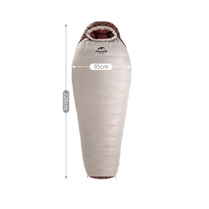 Спальник пуховий Naturehike Snowbird 2 розмір XL бежевий (NH20YD001)