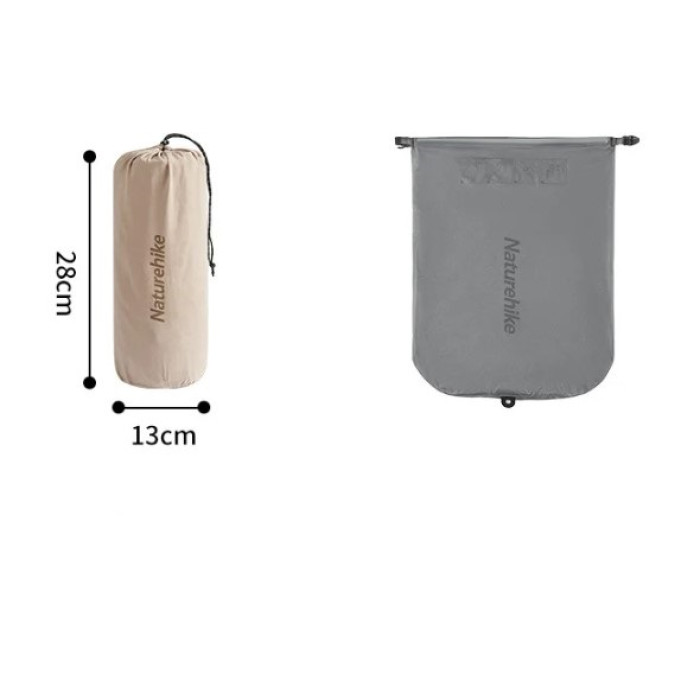 Двомісний надувний килимок Naturehike R Value: 4,8, розмір 205 х 150 х 15 см колір бежевий (CNK2300DZ011)