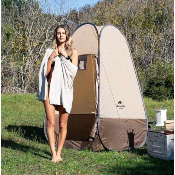 Мобільний кемпінговий (санітарний) намет Naturehike бежевий (NH17Z002-P)