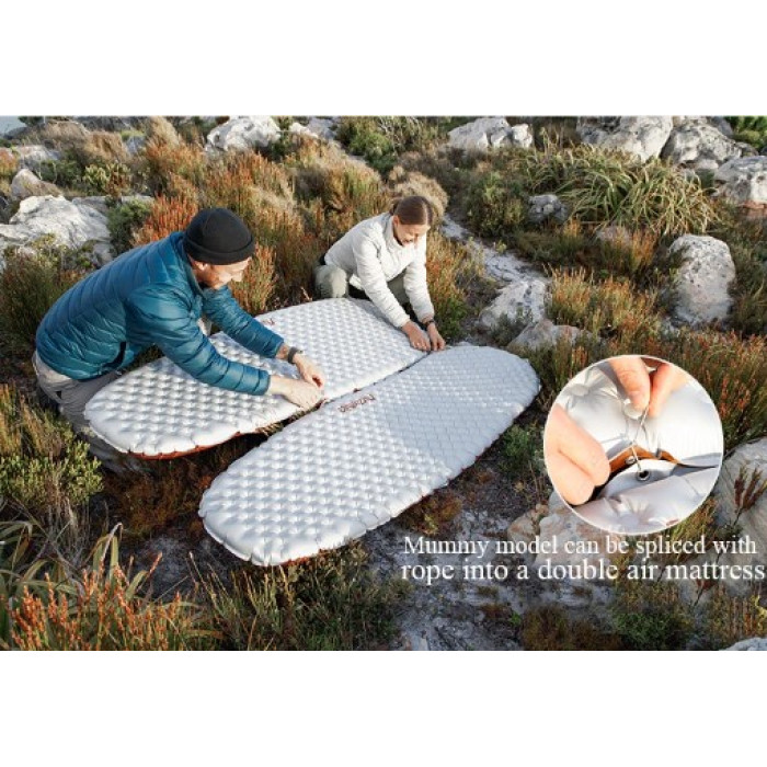 Надувний килимок Naturehike R Value: 5,8 розмір: 183 х 58 х 8 см сірий (CNH22DZ016)