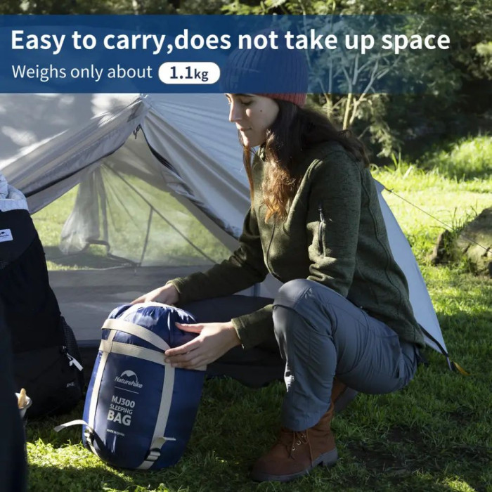 Спальник Naturehike MJ300 синій (CNK2300SD014)