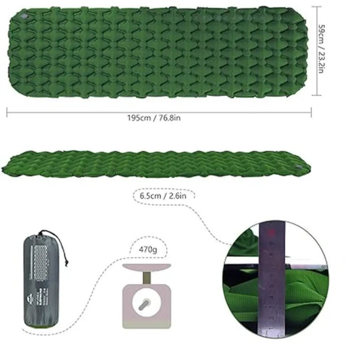 Килимок надувний Naturehike зелений (NH19Z001-P)