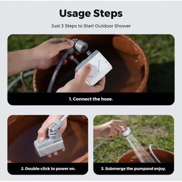 Портативний електричний душ для кемпінгу FLEXTAIL TINY SHOWER