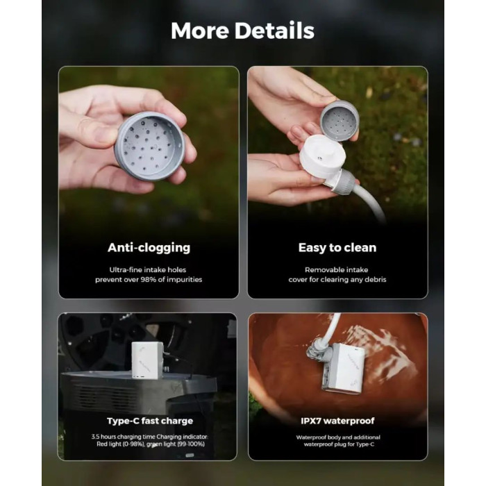 Портативний електричний душ для кемпінгу FLEXTAIL TINY SHOWER