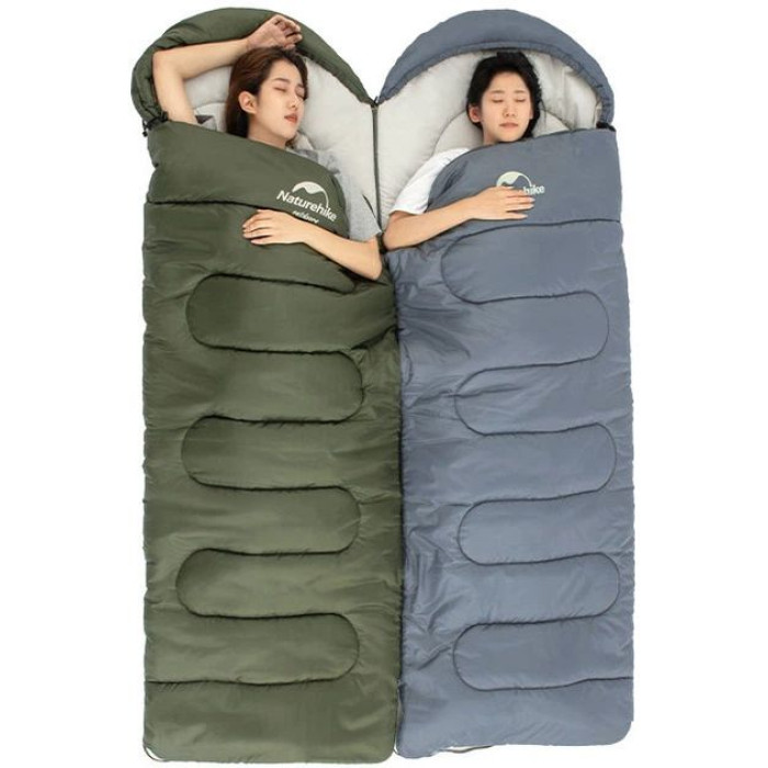 Спальний мішок Naturehike Y150L зелений лівий (NH21MSD08)