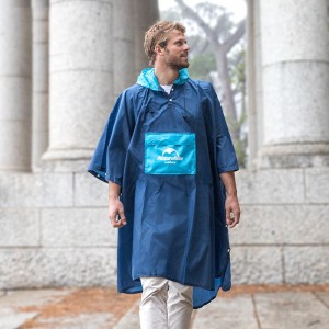 Пончо Naturehike 210T поліестер розмір L синій (NH19Y036-Y)