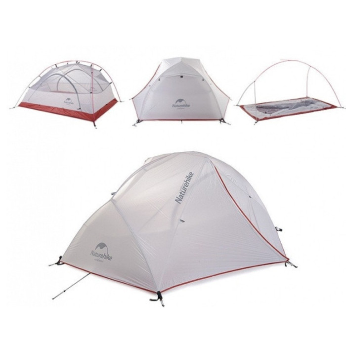 Двомісний намет Naturehike Star River 2 20D нейлон сірий (NH17T012-T)