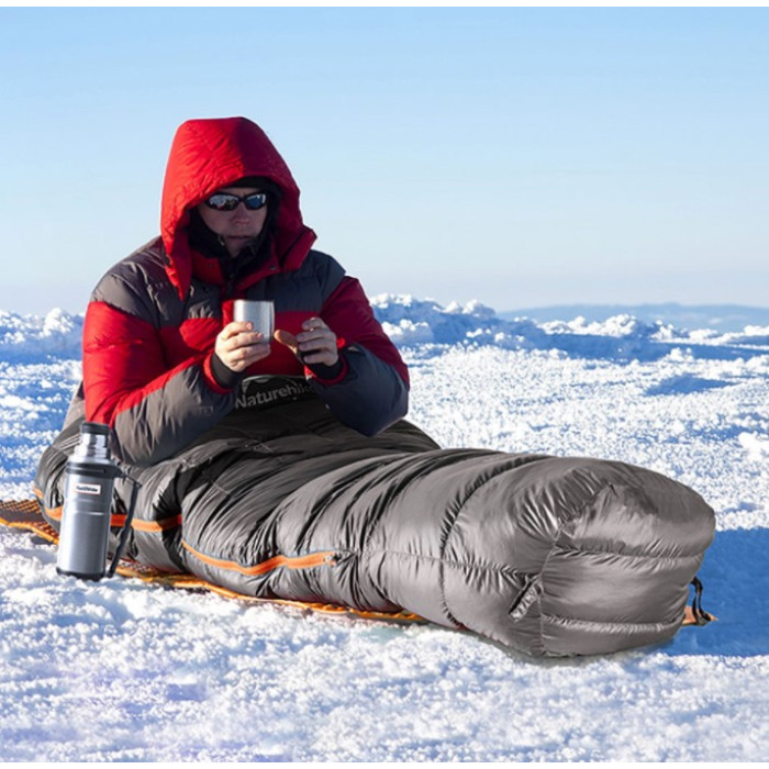 Спальник пуховий Naturehike ULG 400G, сірий (NH19YD001)
