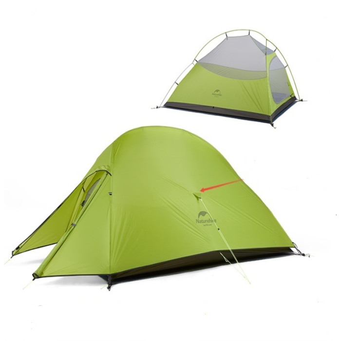 Двомісний намет Naturehike Cloud UP 2 20D нейлон салатовий (NH17T001-T)