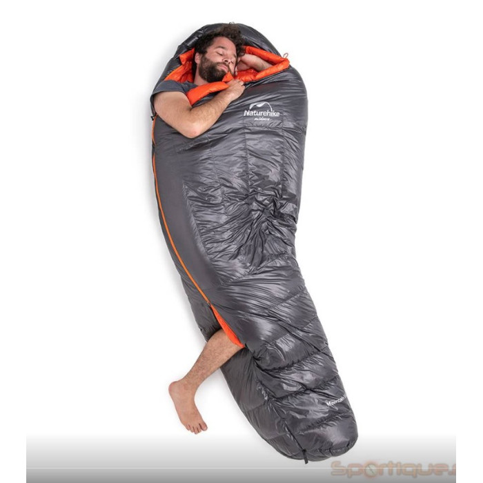 Спальник пуховий Naturehike ULG 700G, сірий (NH19YD001)