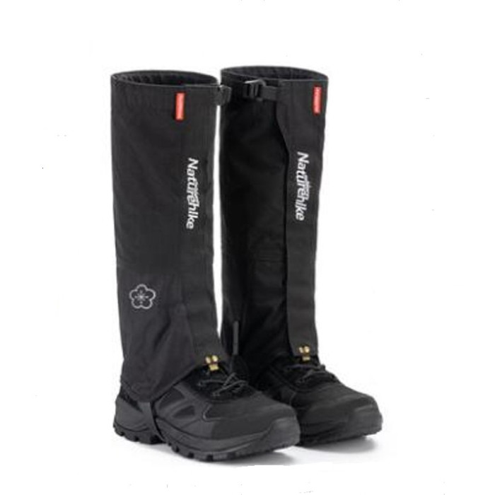 Гетри жіночі Naturehike Snow Gaiter чорні з квіткою (NH20HJ011)