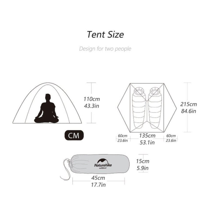 Двомісний намет Naturehike Star River 2 поліестер 210T помаранчевий (NH17T012-T)