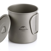 Титанова кружка з кришкою Naturehike 600 мл (NH20CJ005)