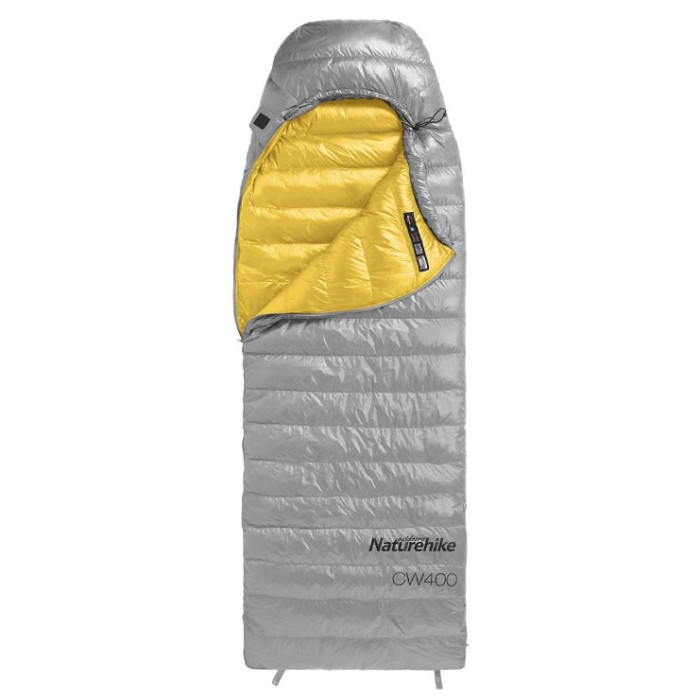 Спальник пуховий Naturehike CW400 розмір L сірий (NH18C400-D)