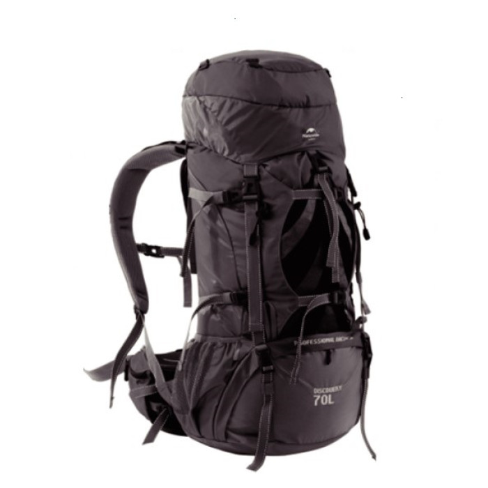 Рюкзак туристичний Naturehike 70 л + 5 л, чорний (NH70B070-B)