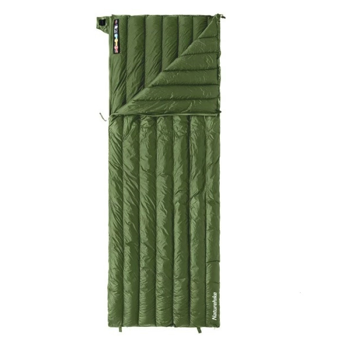 Спальник ультралегкий пуховий Naturehike CW295 upgrade зелений (CNK2300SD013)
