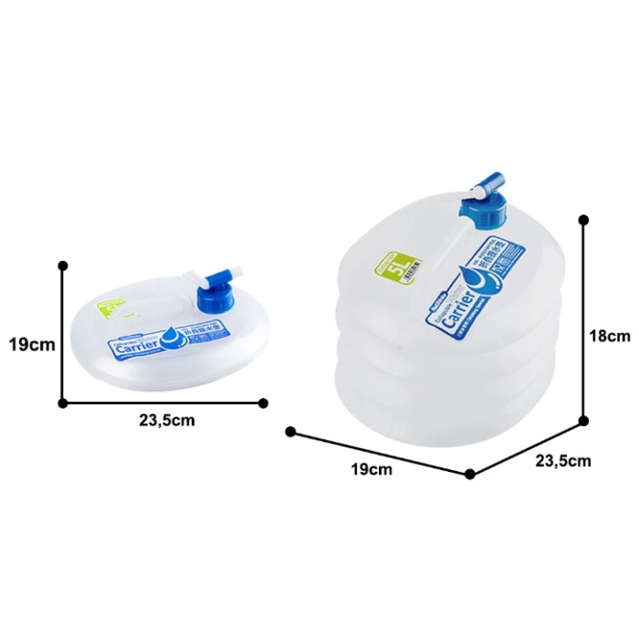 Складна каністра для води Naturehike РЕ 5 л (NH14S002-T)
