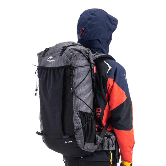 Рюкзак туристичний Naturehike 60 л + 5 л, сірий (NH19BP095)