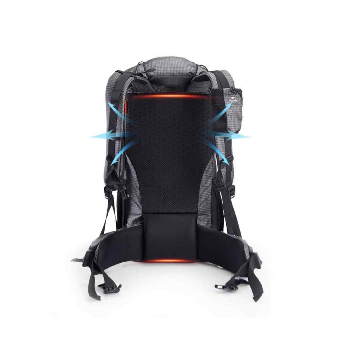 Рюкзак туристичний Naturehike 60 л + 5 л, сірий (NH19BP095)