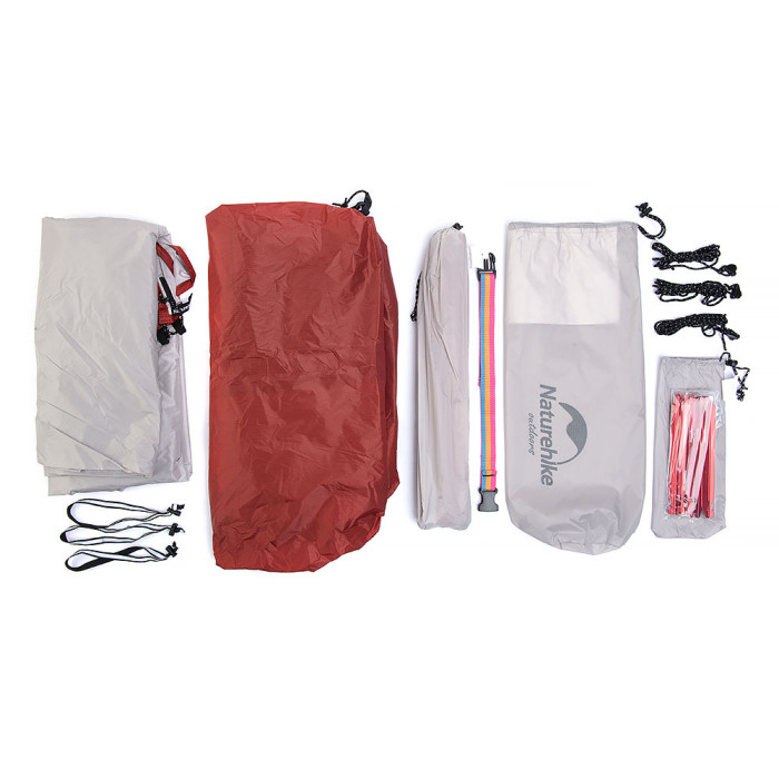 Одномісний намет Naturehike Cloud UP 1 20D нейлон updated сірий (NH18T010-T)