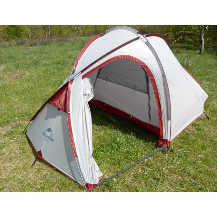 Тримісний намет Naturehike Hiby 20D нейлон сірий (NH18К240-Р)