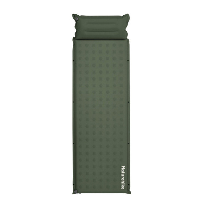 Килимок самонадувний із подушкою Naturehike, зелений (CNK2550WS025)