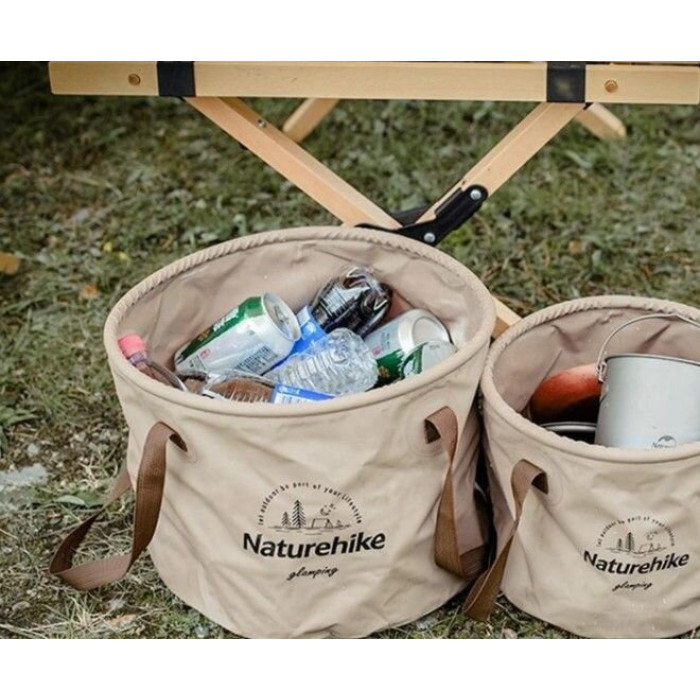 Відро складне Naturehike на 10 л колір бежевий (NH20SJ040)